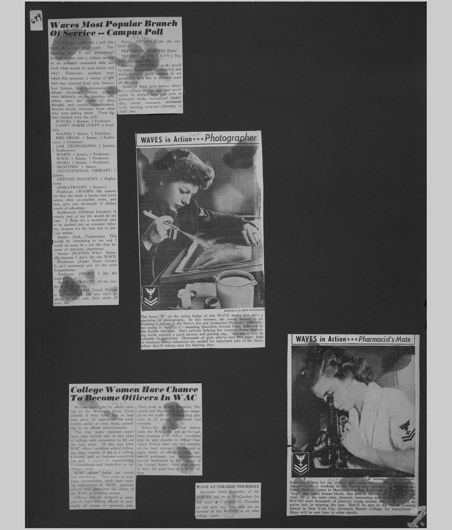 A large image of a page in the scrapbook