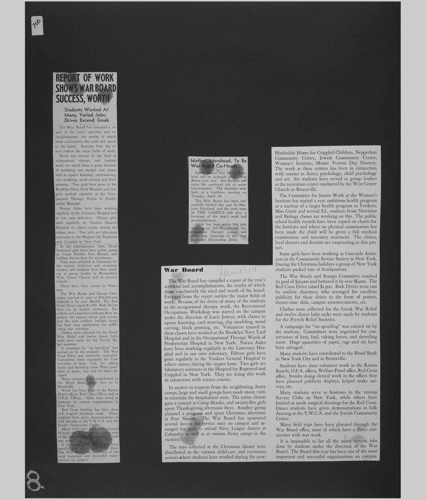 A large image of a page in the scrapbook