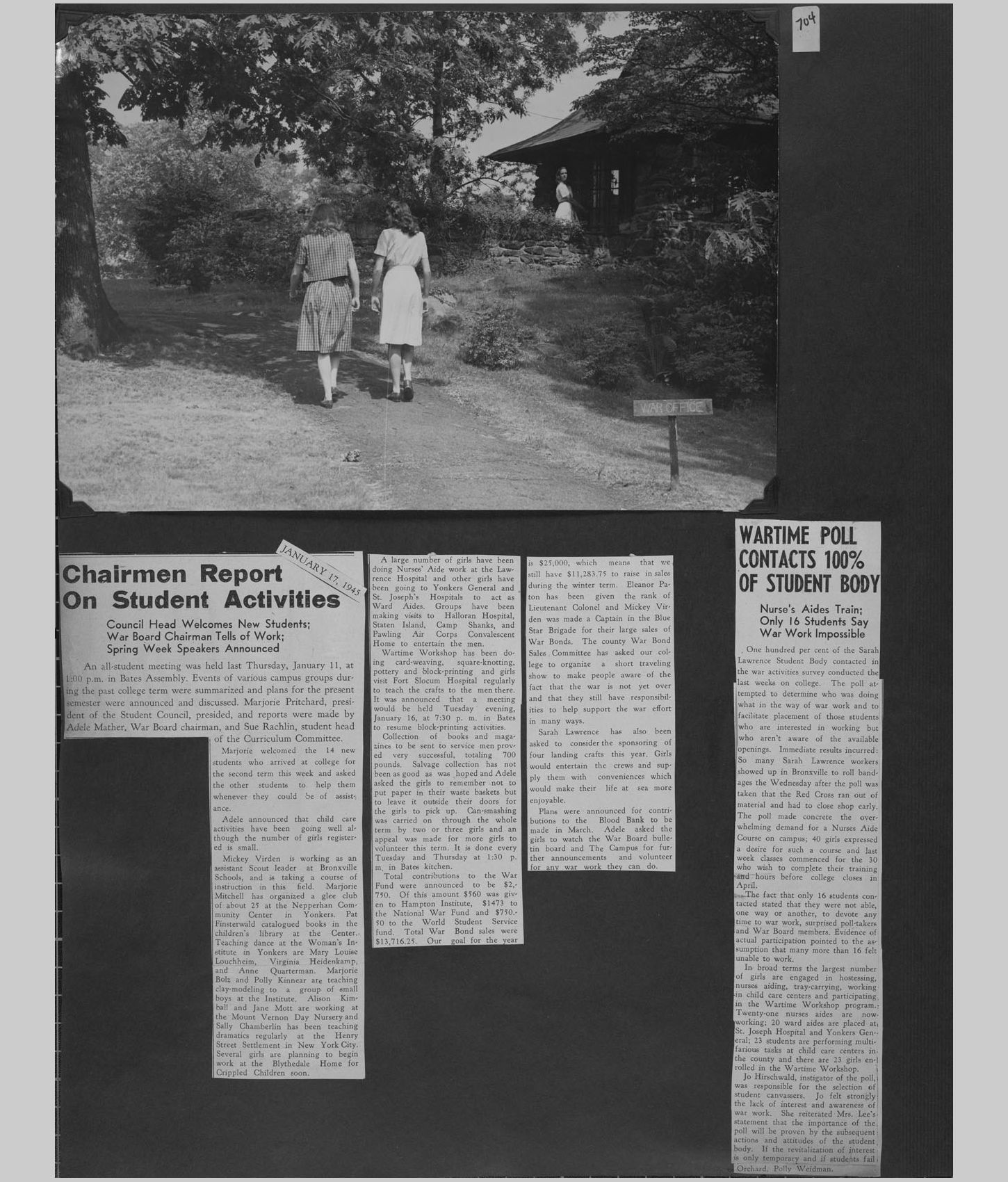 A large image of a page in the scrapbook