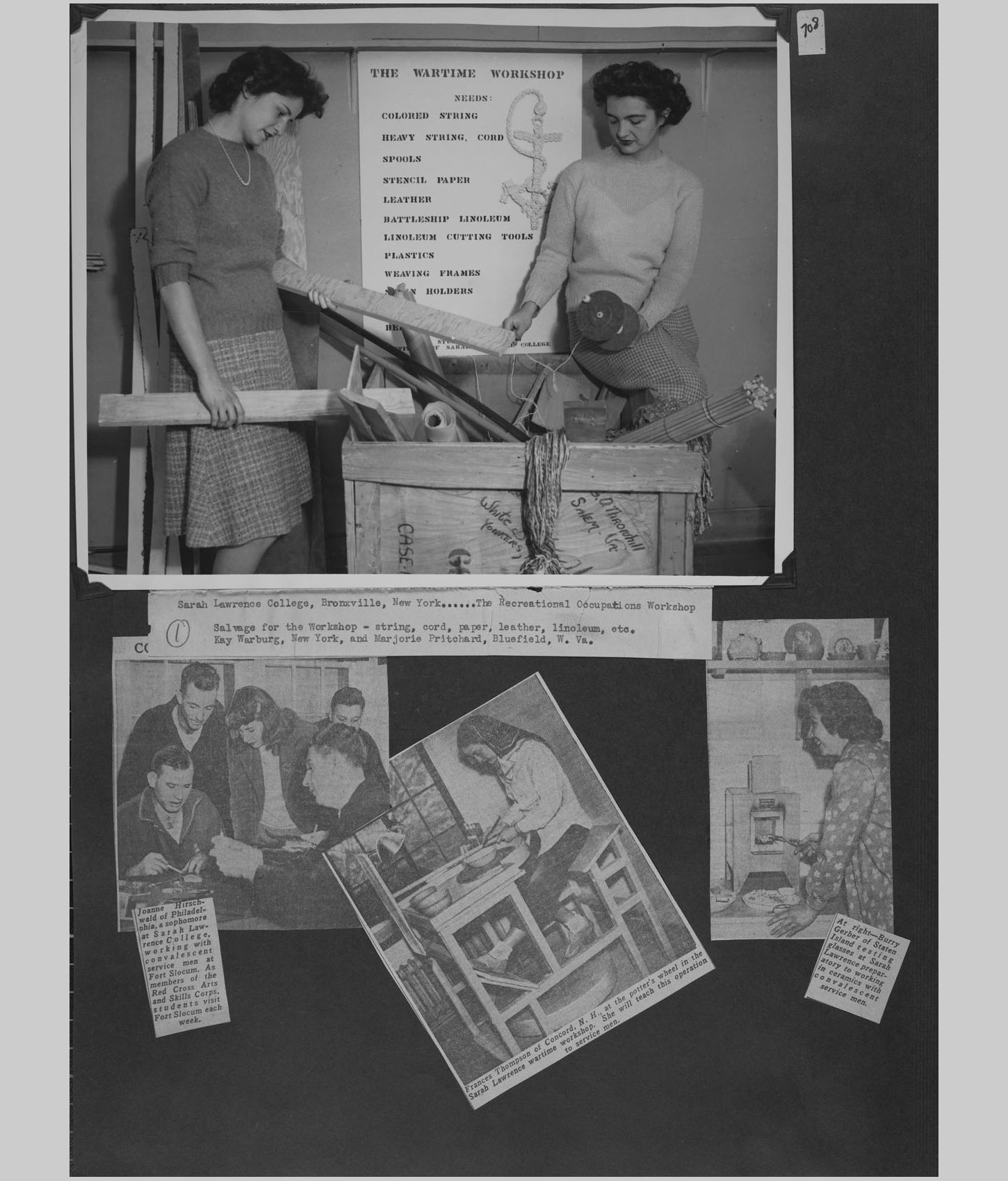 A large image of a page in the scrapbook