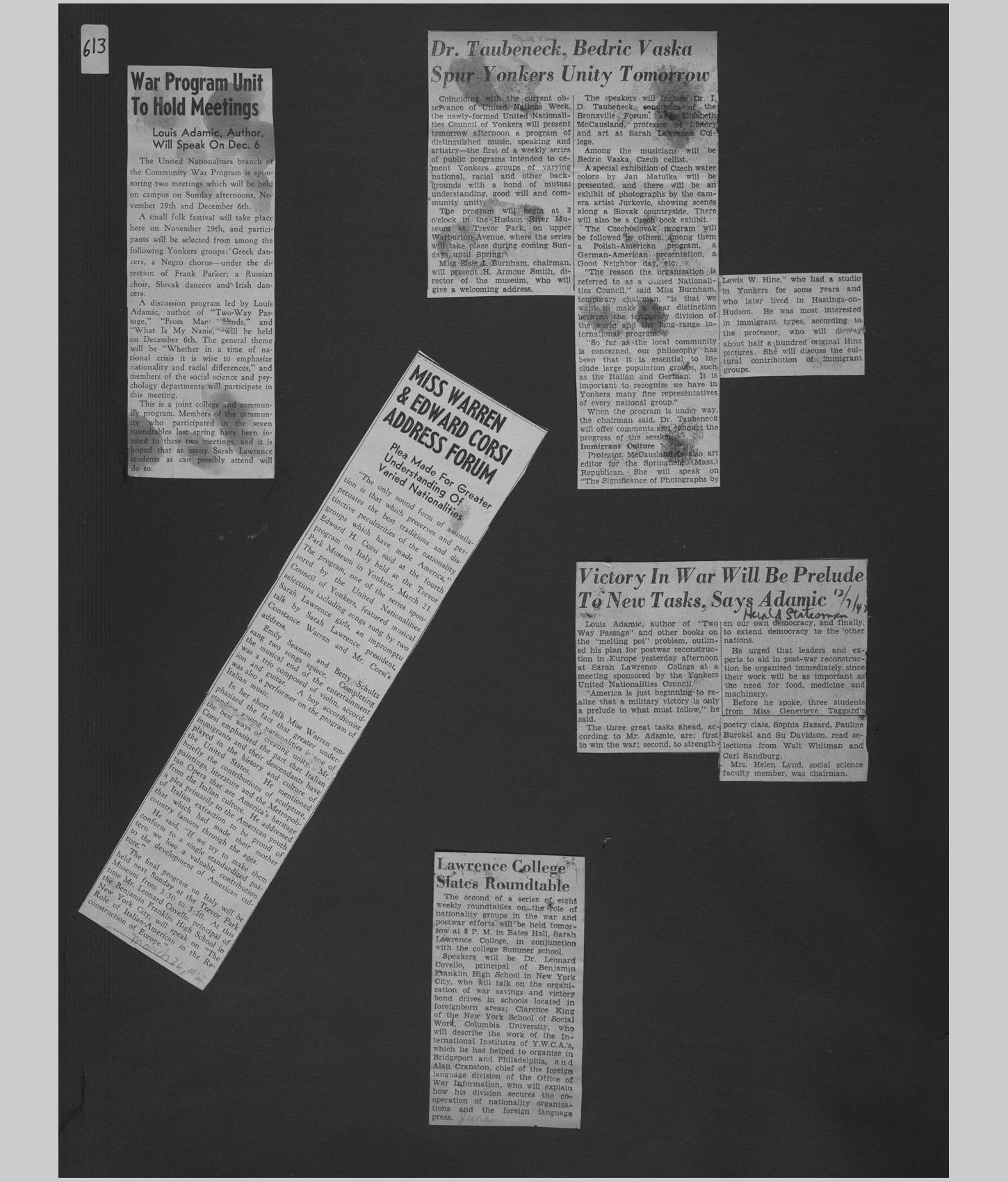 A large image of a page in the scrapbook