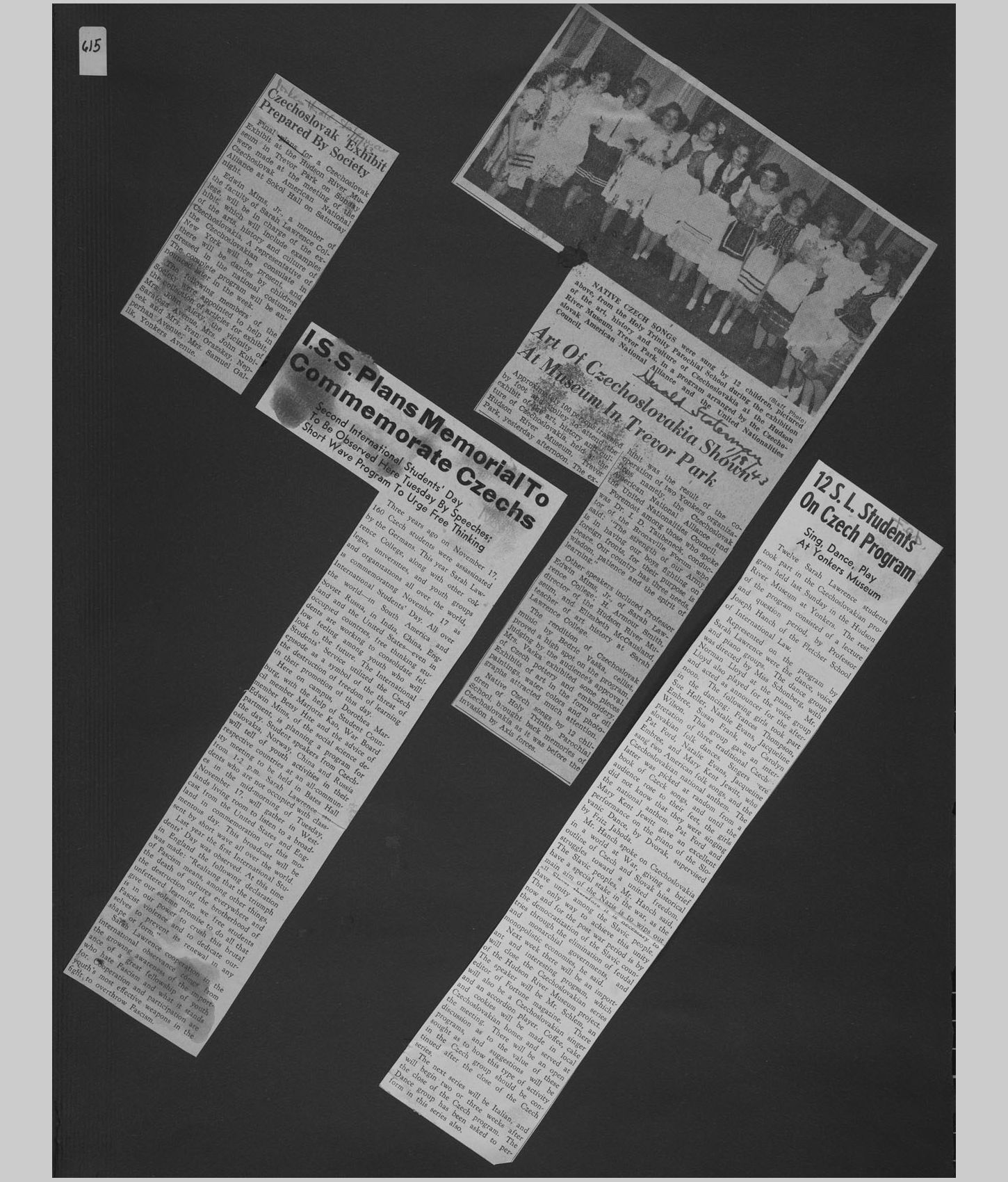 A large image of a page in the scrapbook