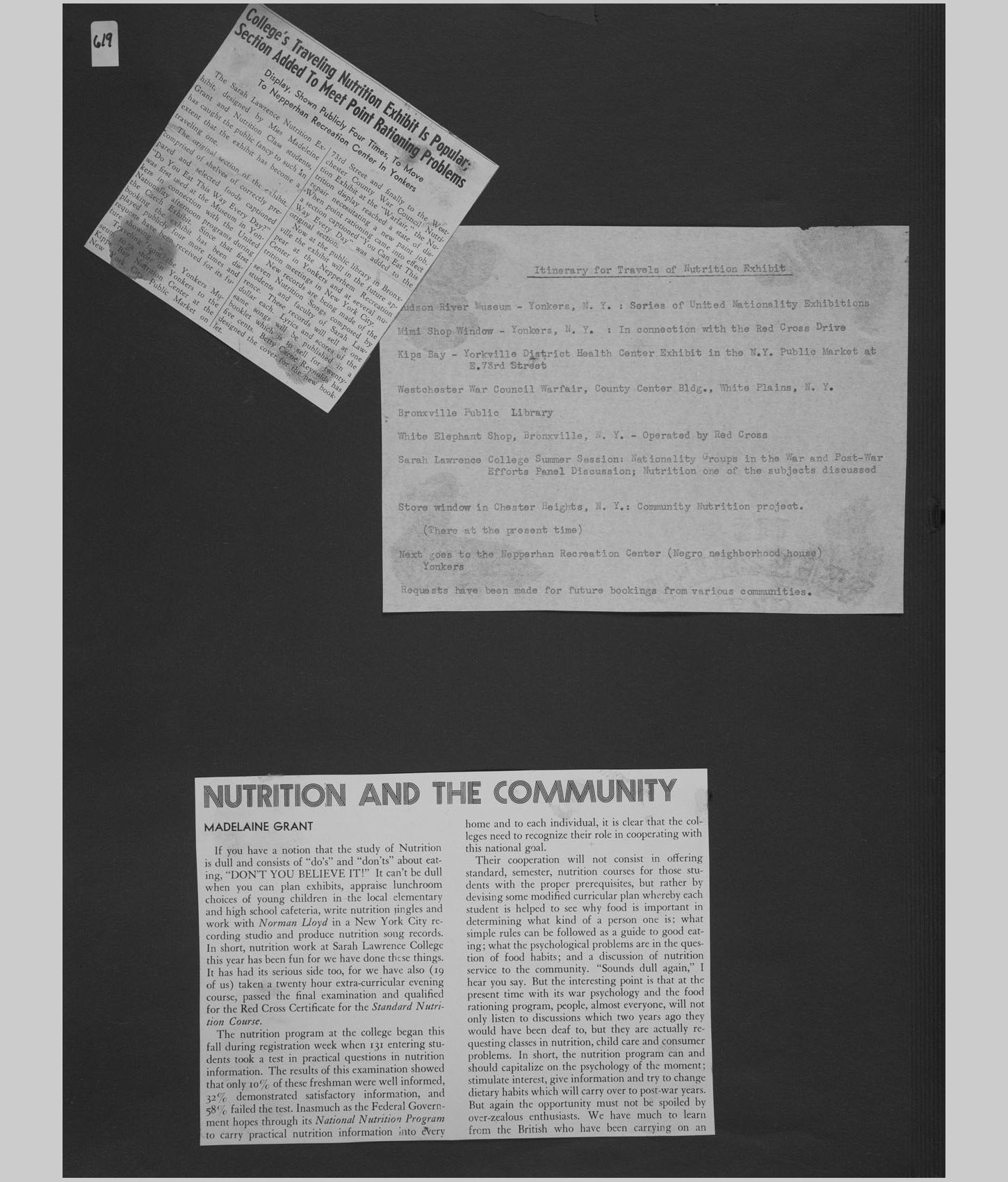 A large image of a page in the scrapbook