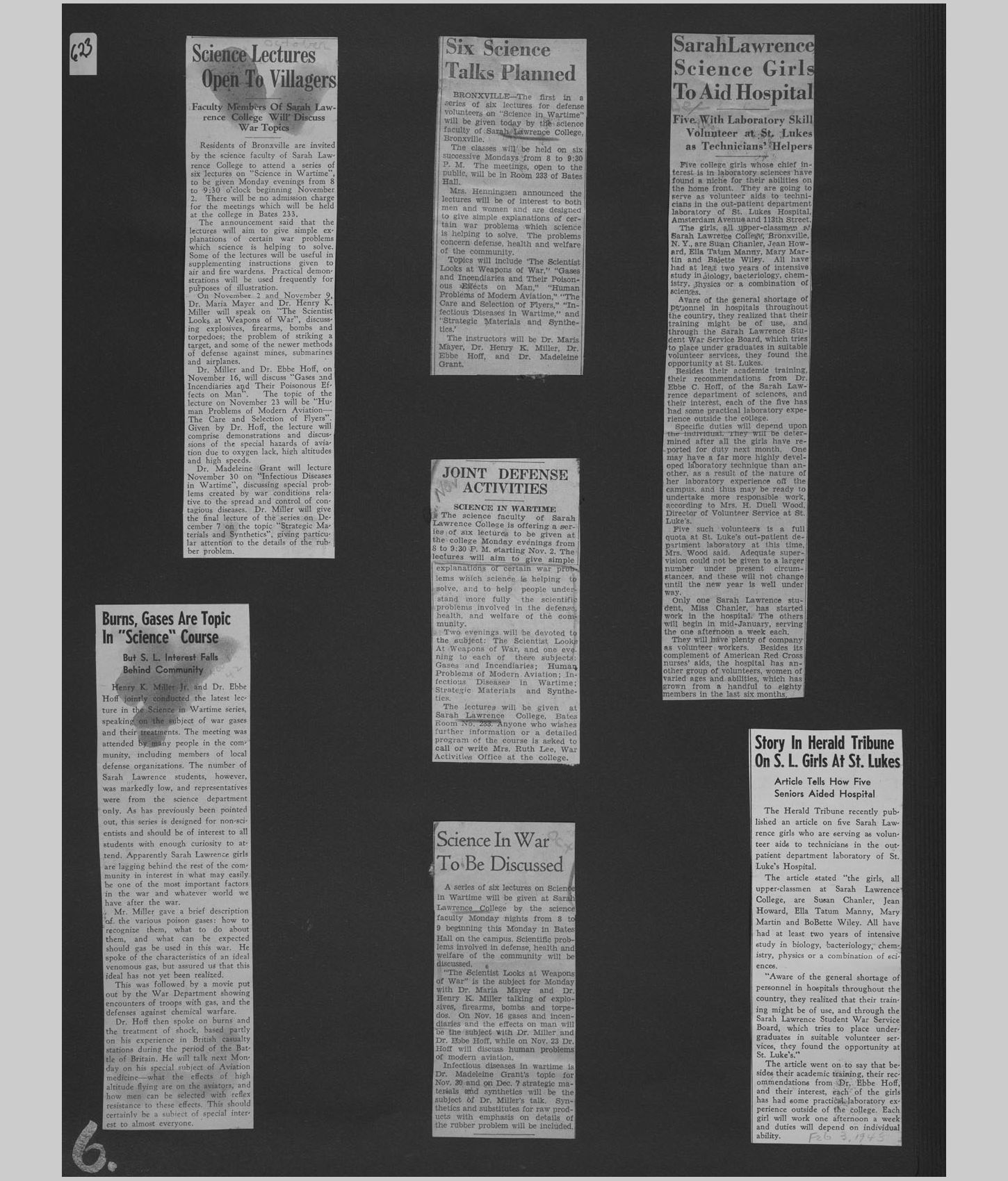 A large image of a page in the scrapbook