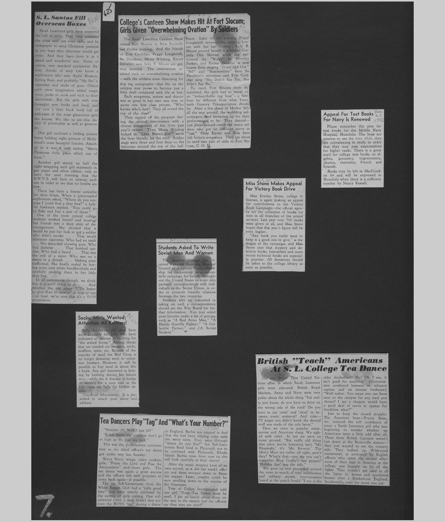 A large image of a page in the scrapbook