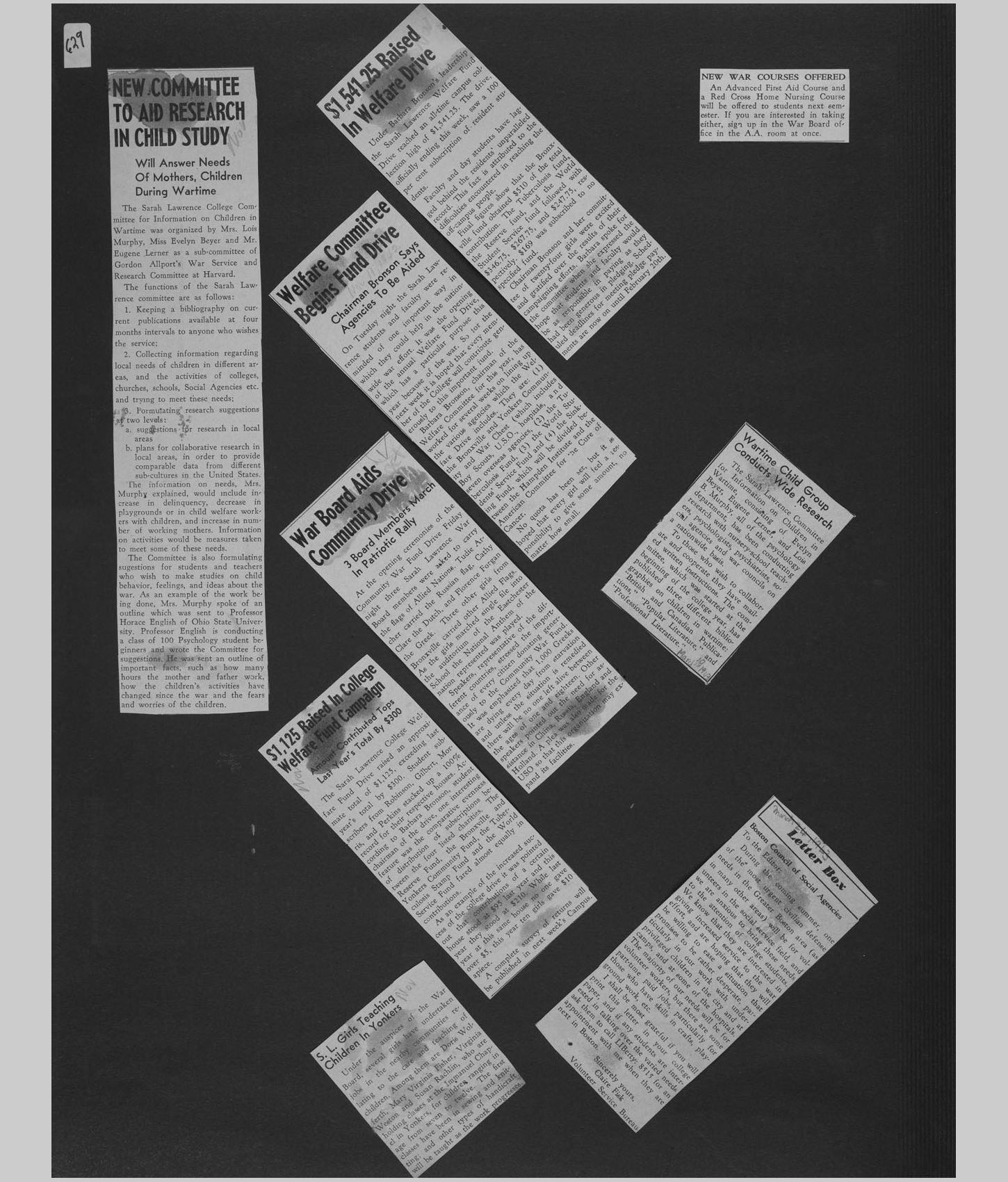 A large image of a page in the scrapbook