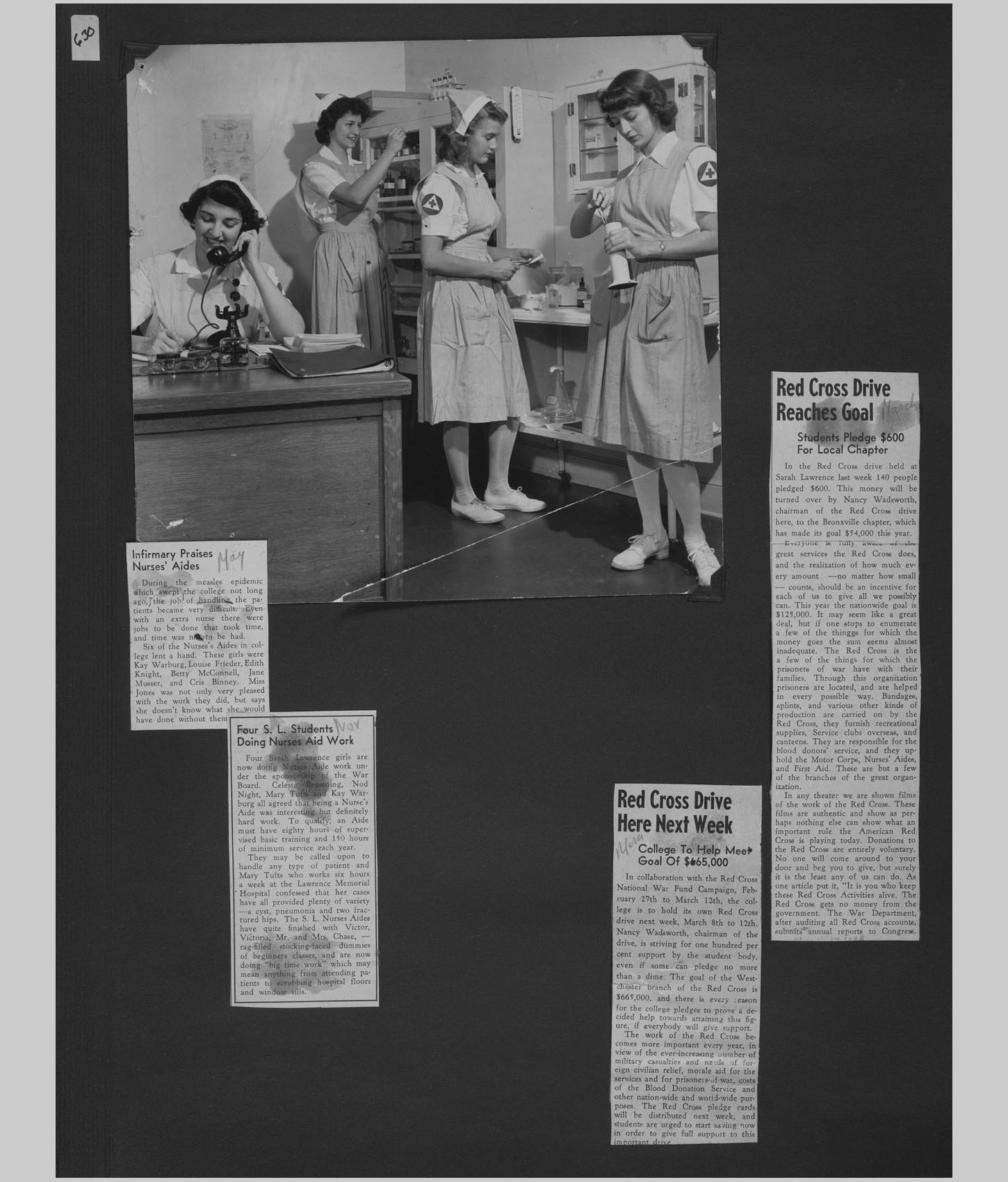 A large image of a page in the scrapbook