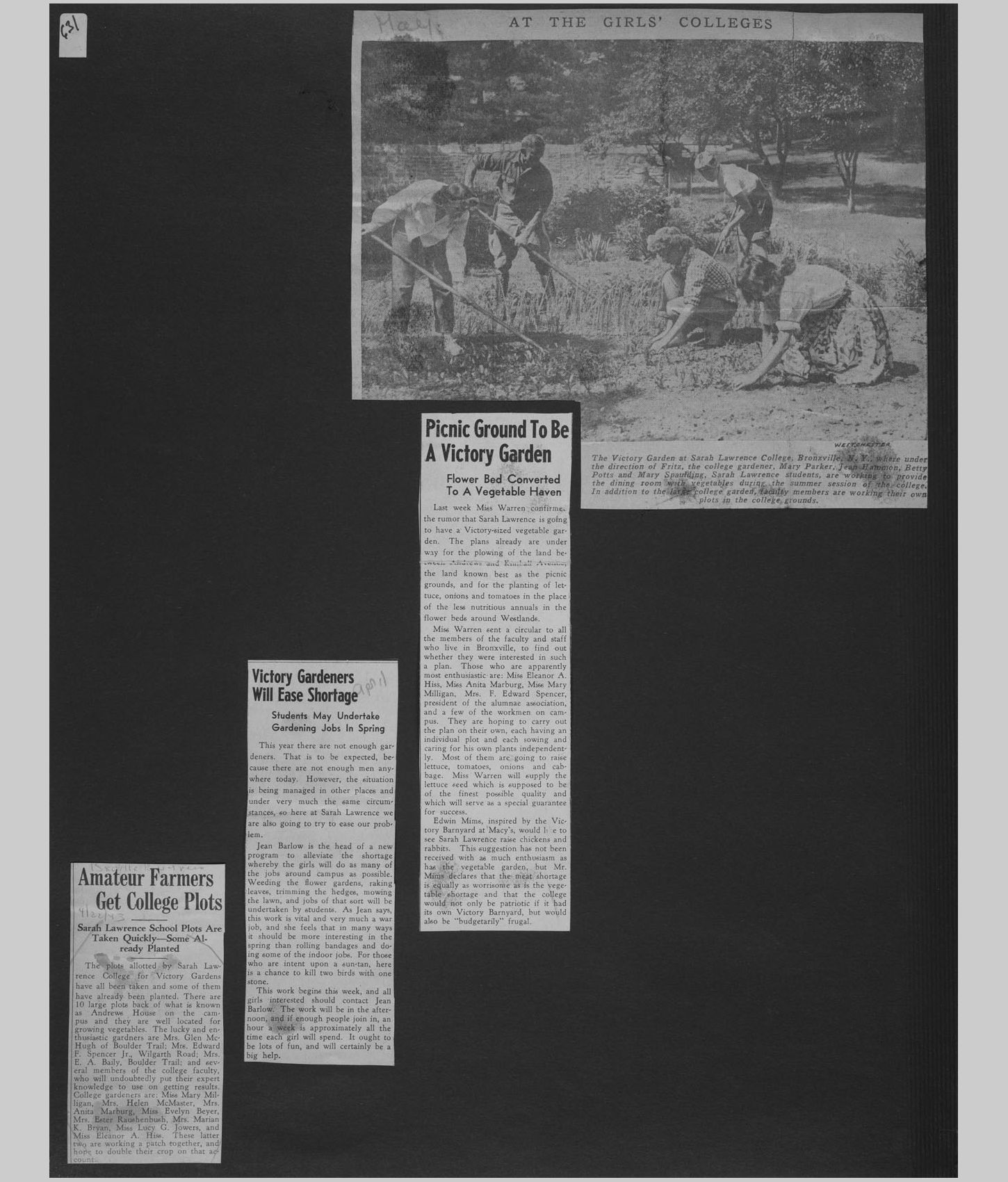 A large image of a page in the scrapbook