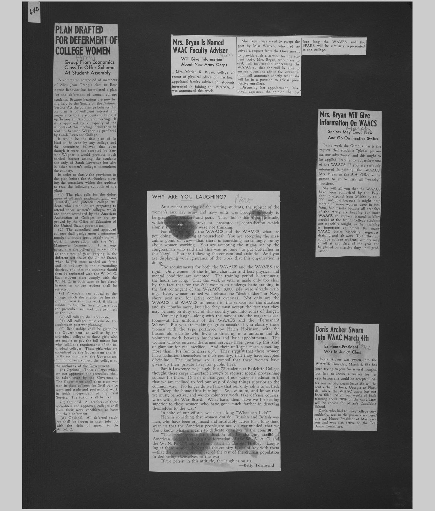 A large image of a page in the scrapbook