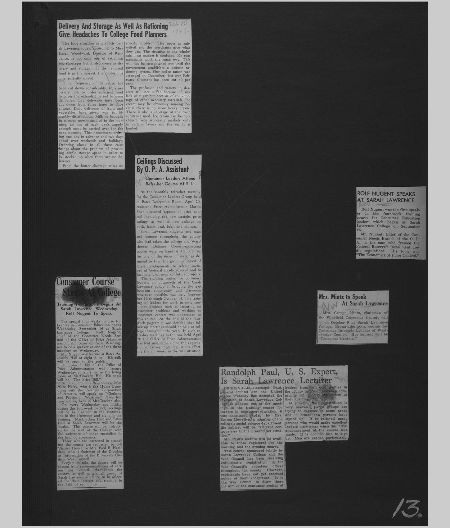 A large image of a page in the scrapbook