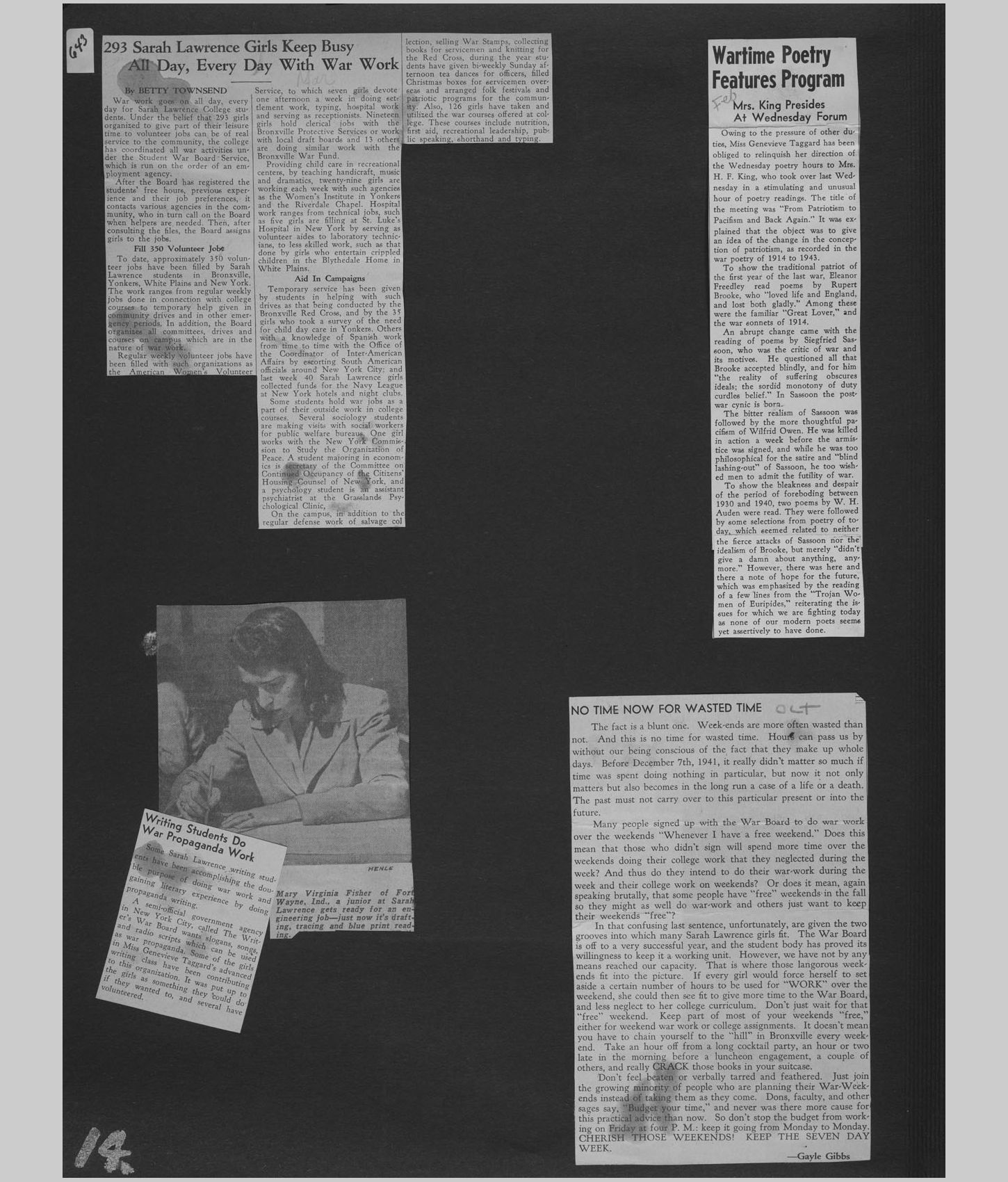 A large image of a page in the scrapbook