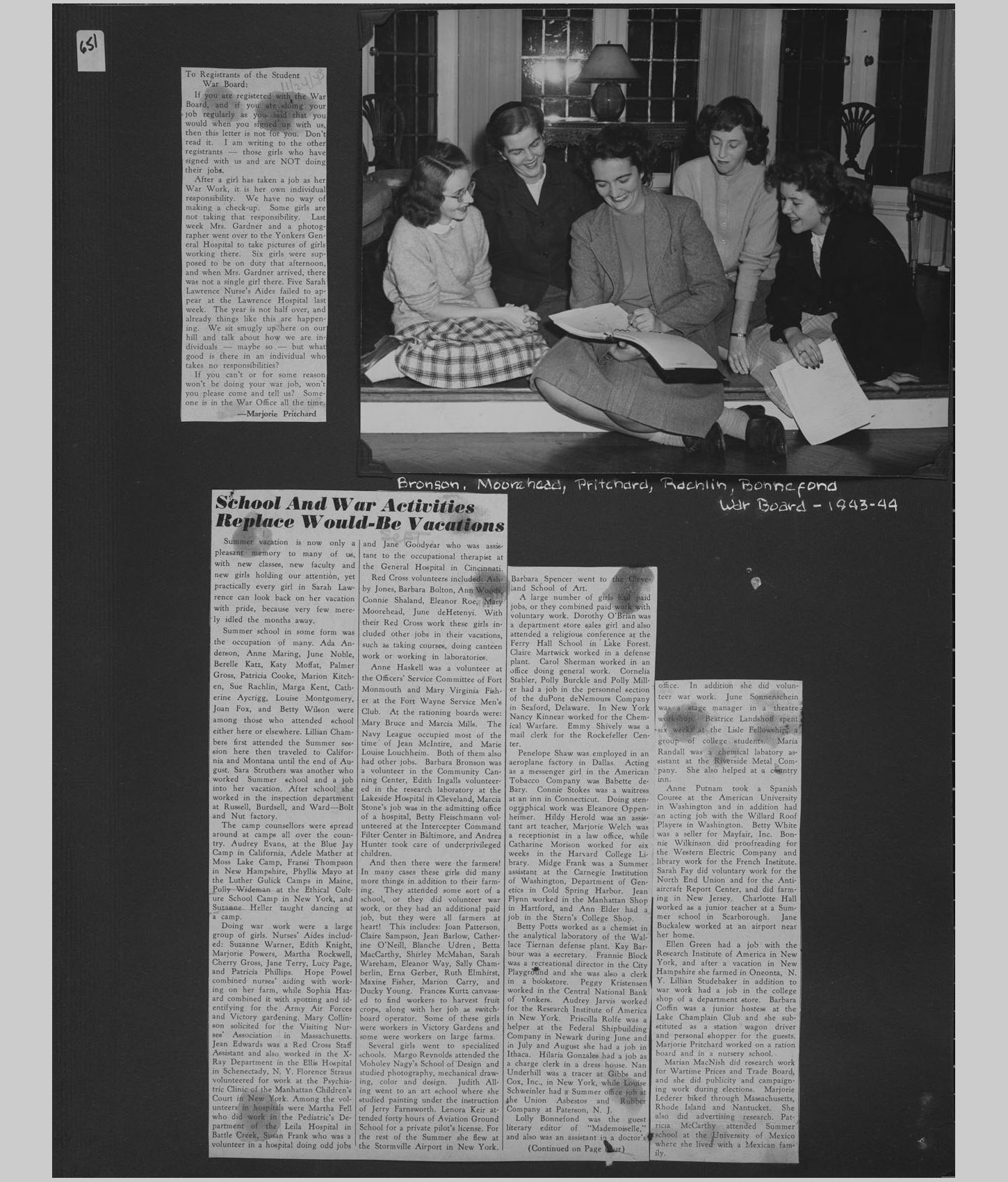 A large image of a page in the scrapbook