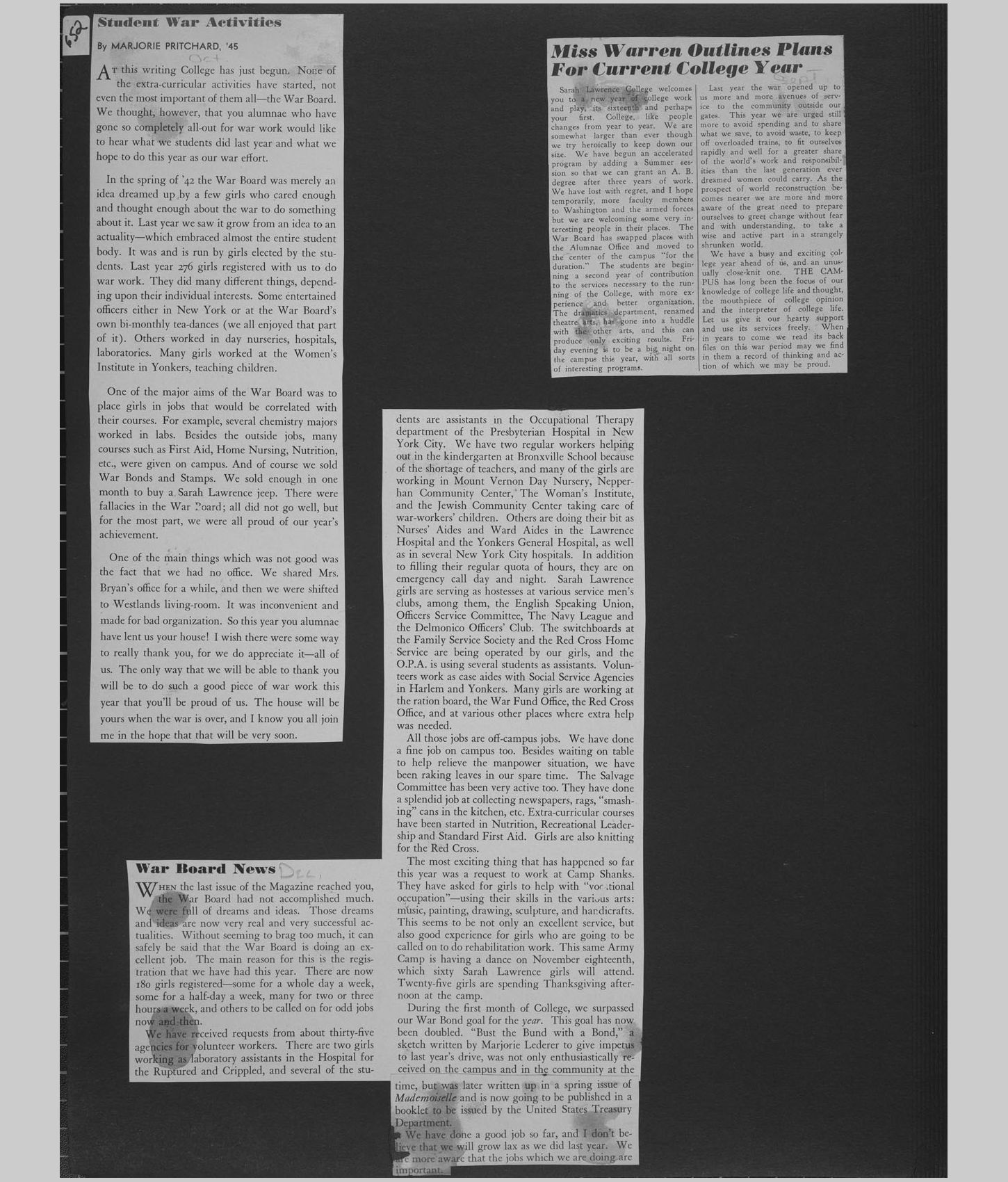 A large image of a page in the scrapbook