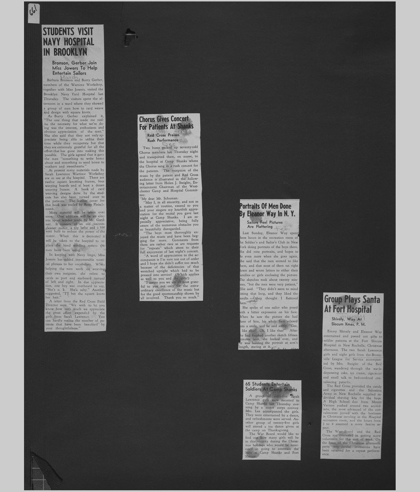 A large image of a page in the scrapbook