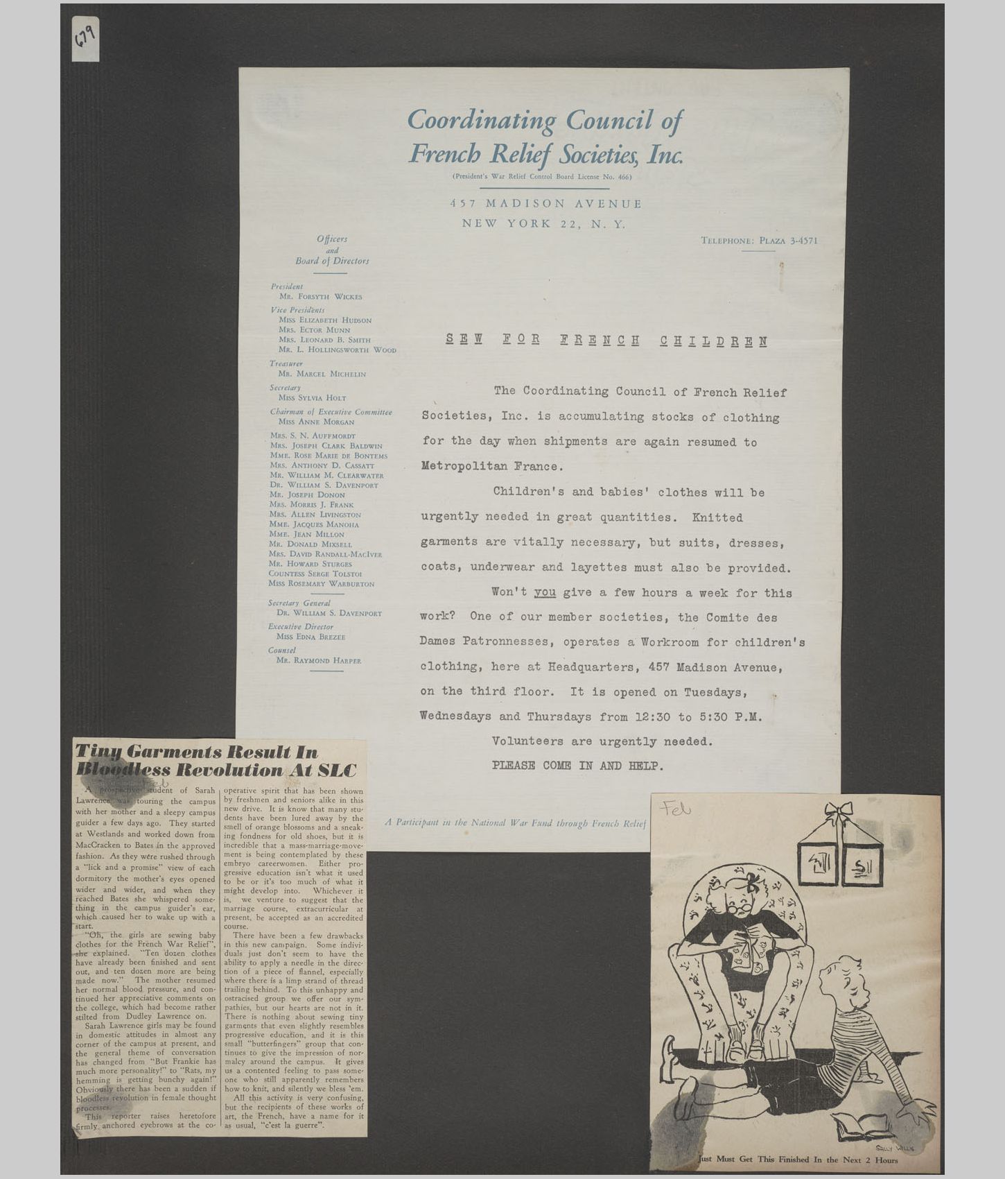 A large image of a page in the scrapbook