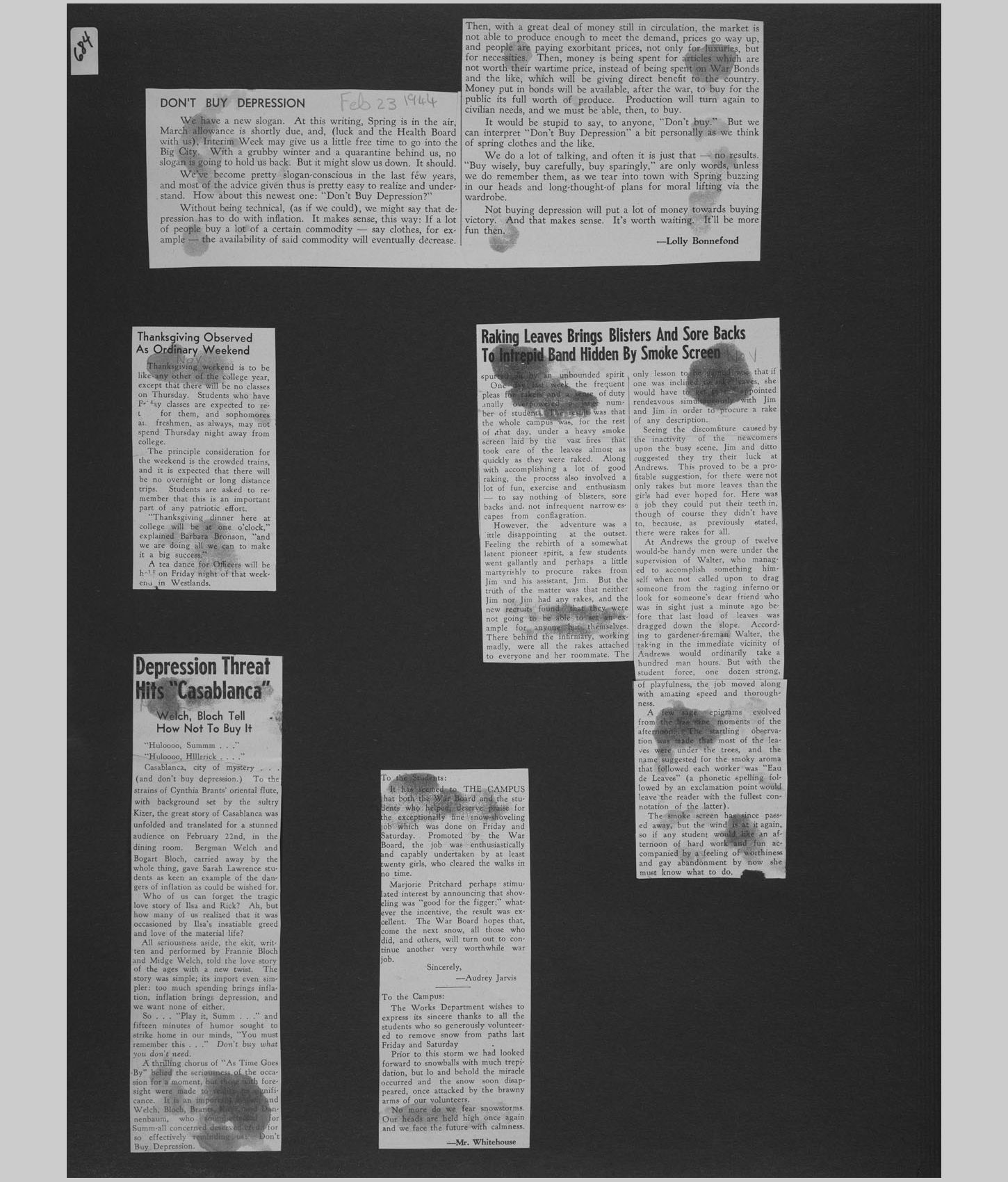 A large image of a page in the scrapbook