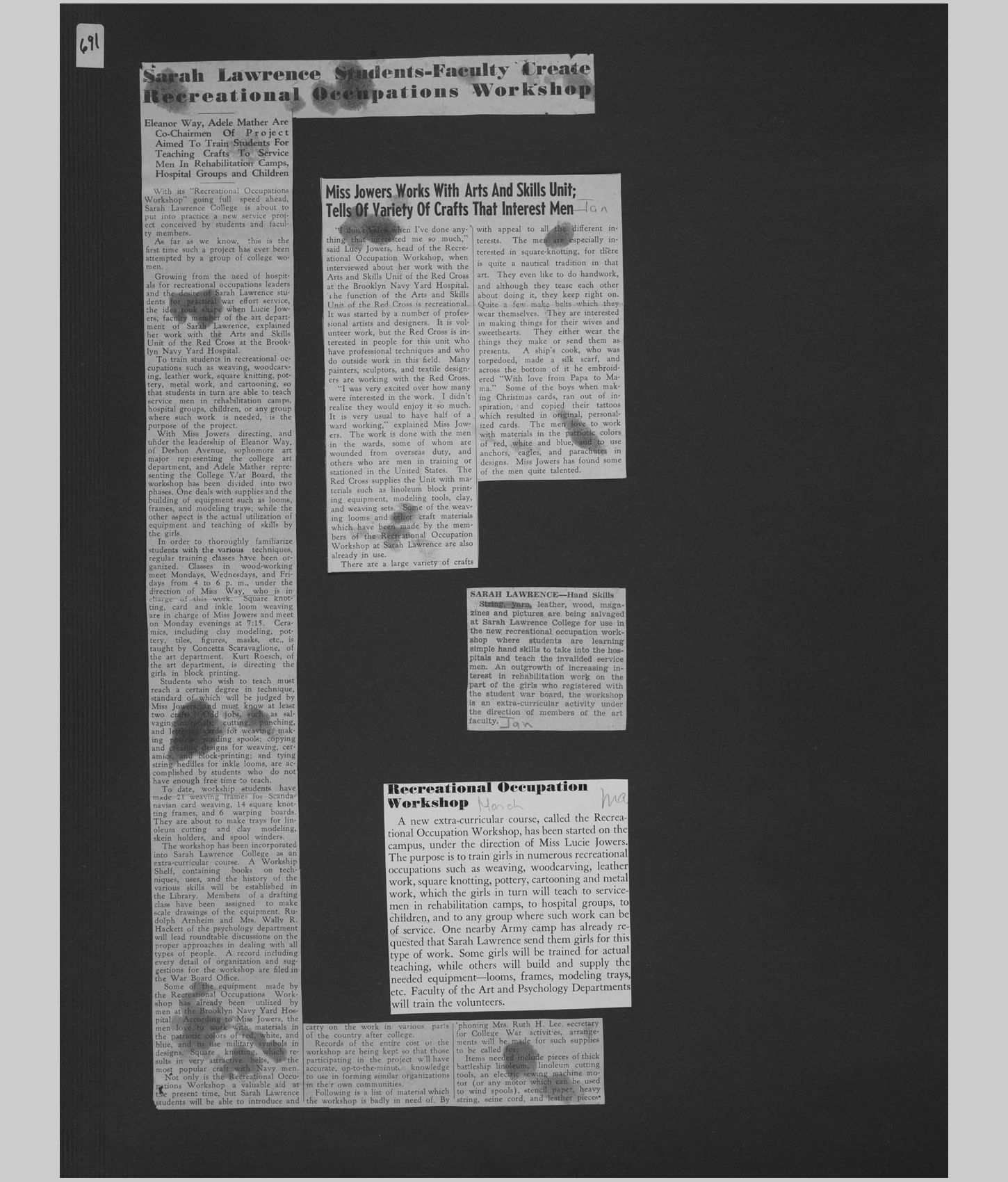 A large image of a page in the scrapbook