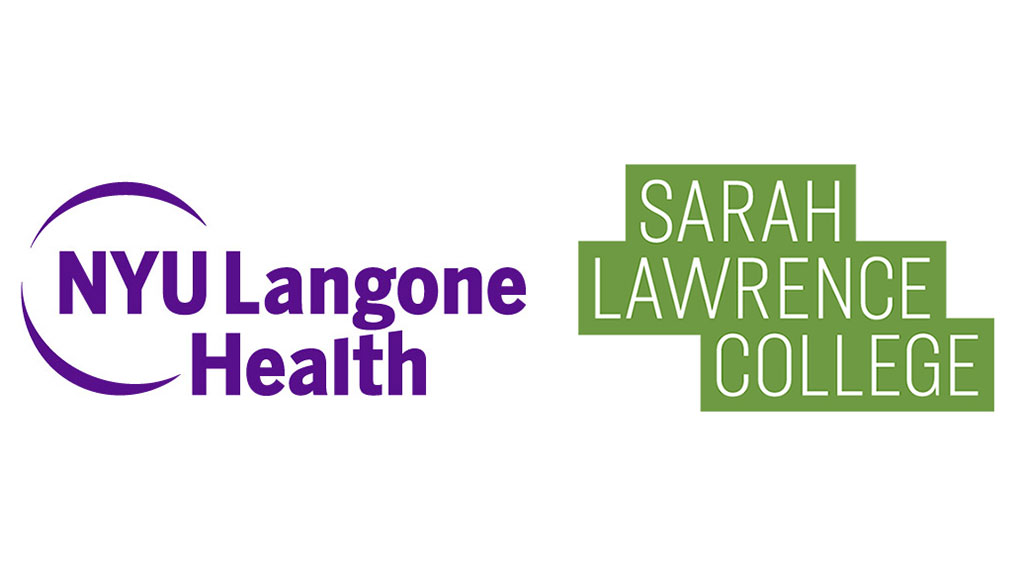 NYU and Sarah Lawrence College logos side by side