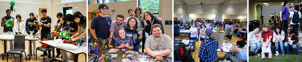 Collage of students engaging on campus